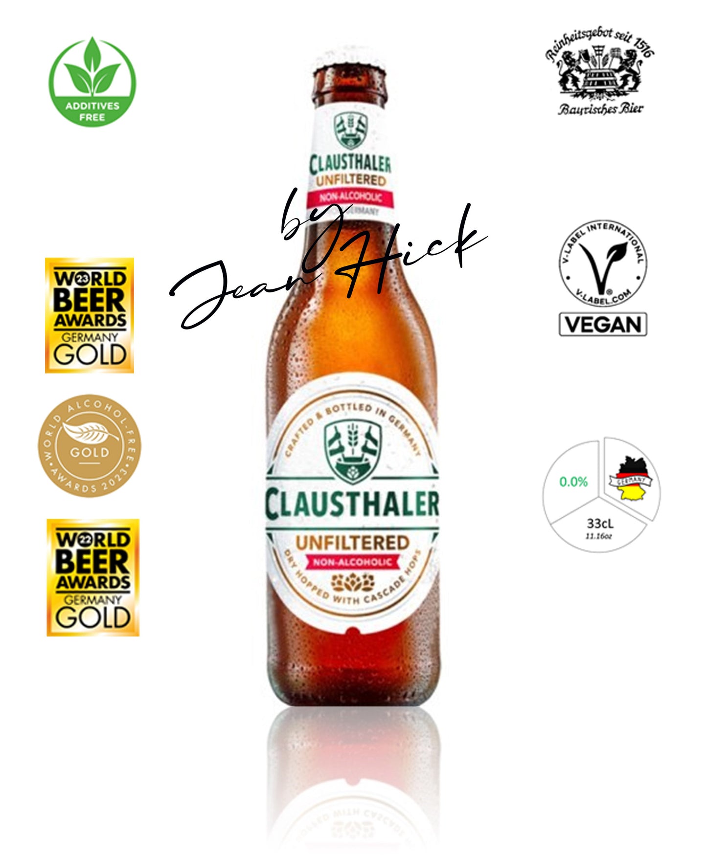 CLAUSTHALER 0.0% — vegan unfiltered beer