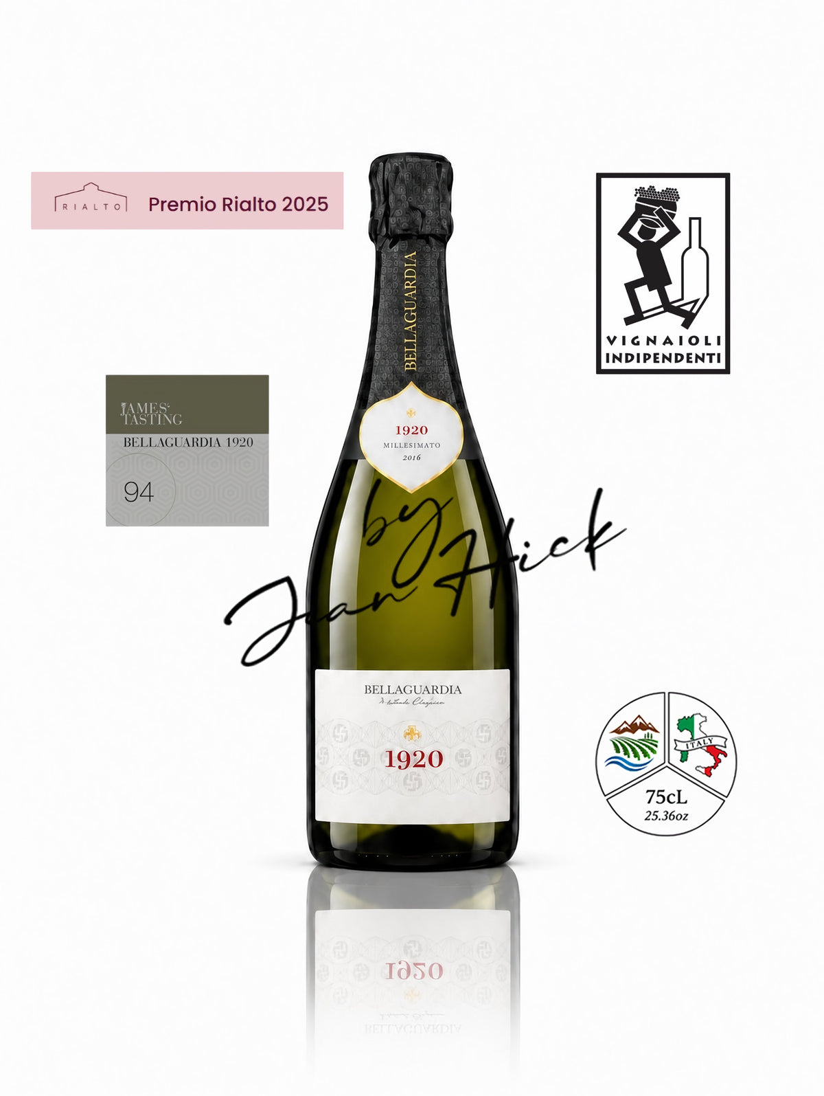 BELLAGUARDIA Pinot Bianco 2019 — Pas Dosé, Método Tradicional