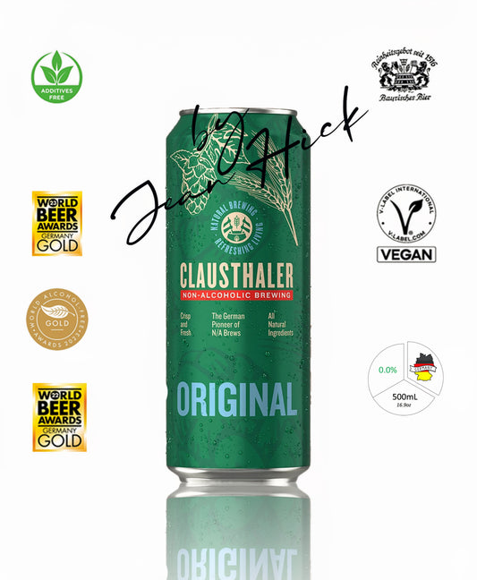 CLAUSTHALER 0.0% — vegan original beer 500mL can