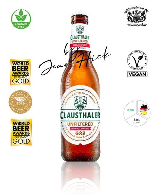 CLAUSTHALER 0.0% — vegan unfiltered beer