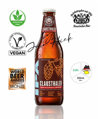 CLAUSTHALER 0.0% — vegan ipa beer