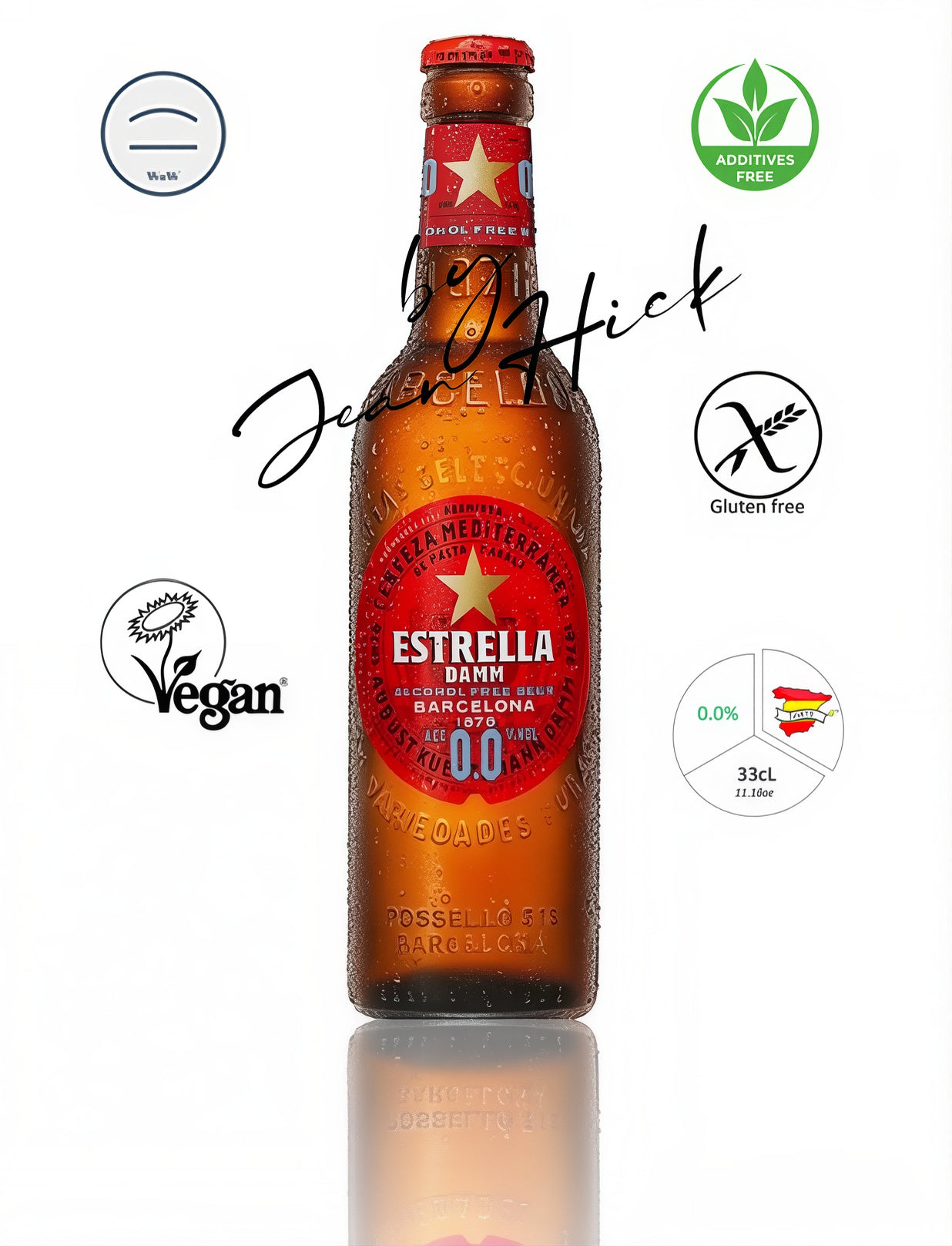 ESTRELLA DAMM 0.0% — amber lager beer