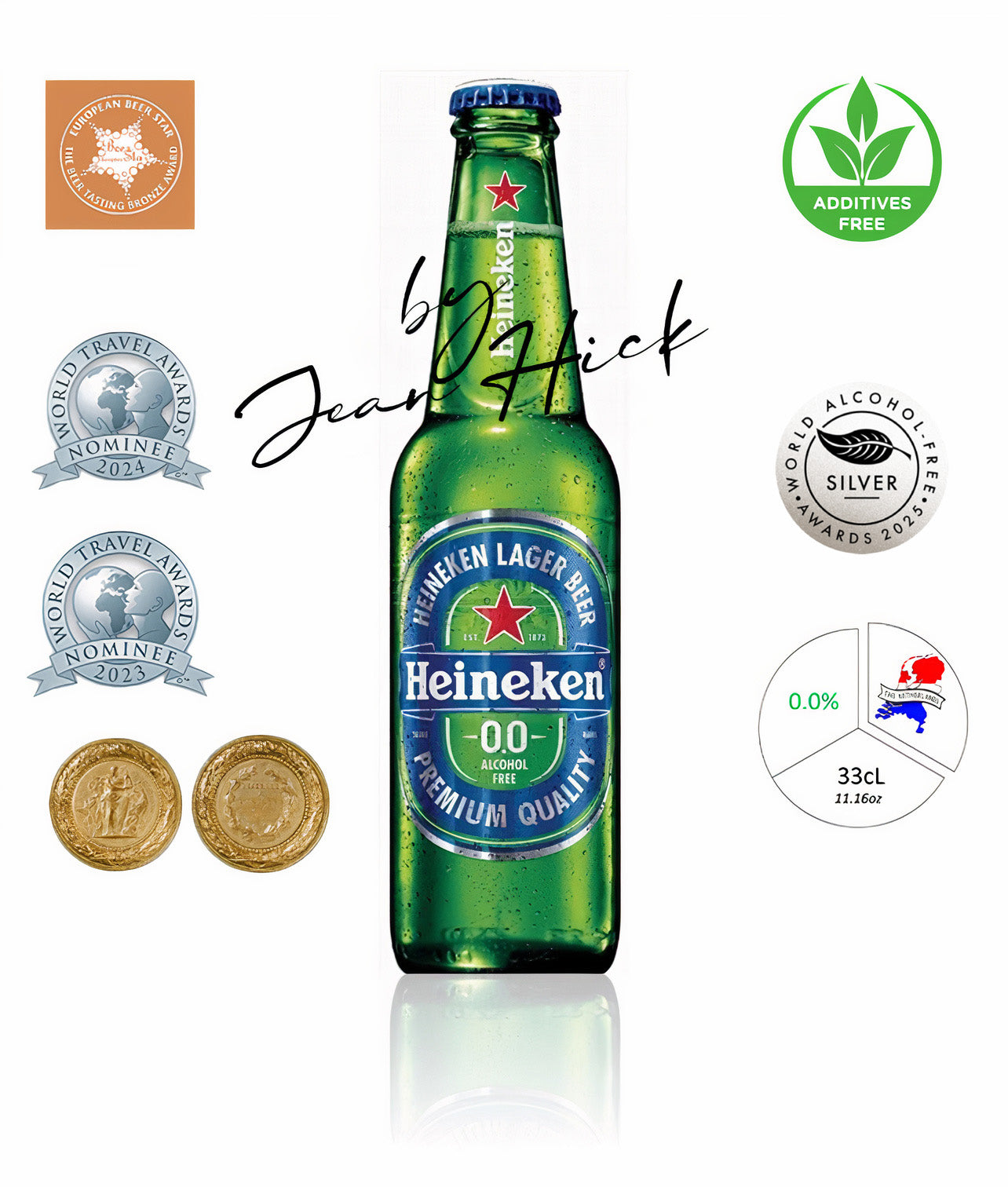 HEINEKEN 0.0% — premium lager beer
