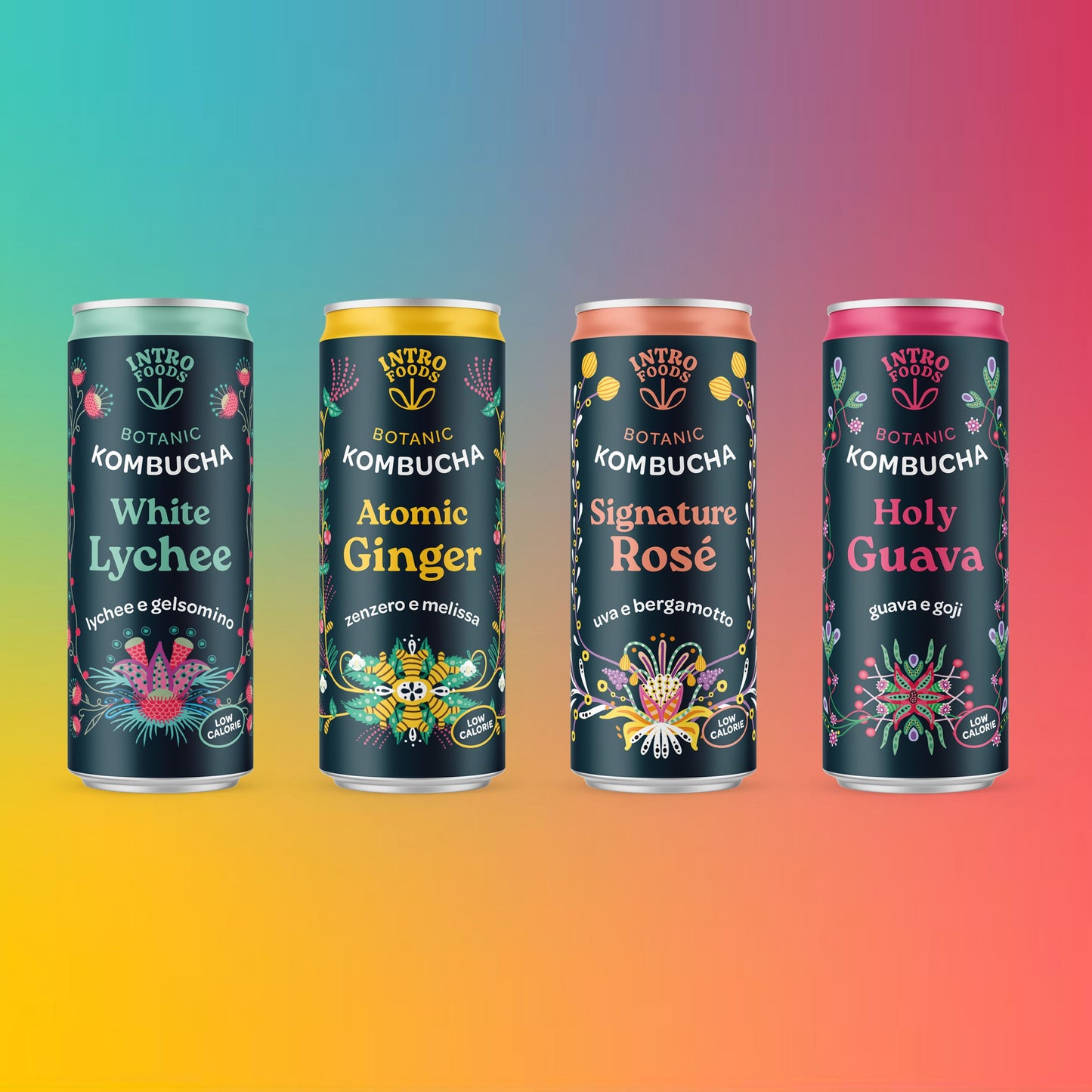 INTRO KOMBUCHA - WHITE LYCHEE AND JASMINE BIO CAN