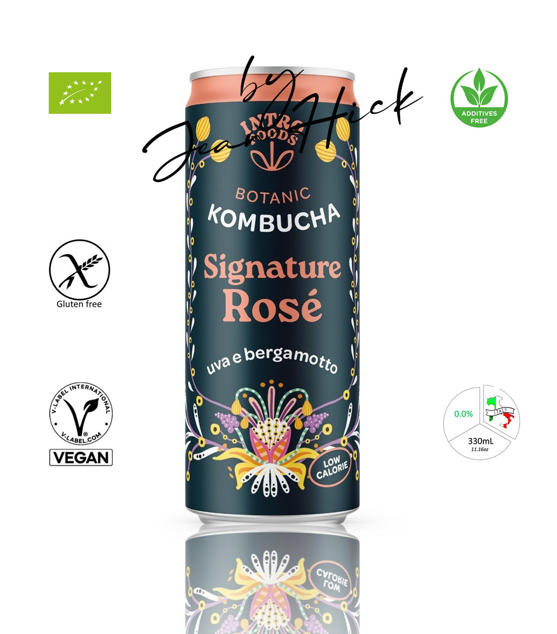 INTRO KOMBUCHA SIGNATURE ROSÉ - BLACK GRAPES AND BERGAMOT BIO CAN