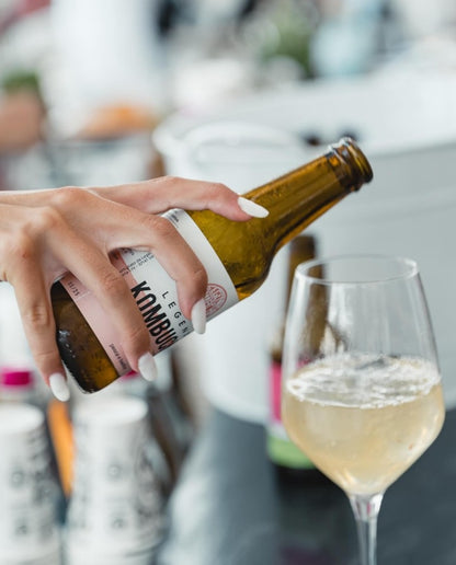 LEGEND KOMBUCHA PEACH ONE - PEACH AND BASIL BOTTLE