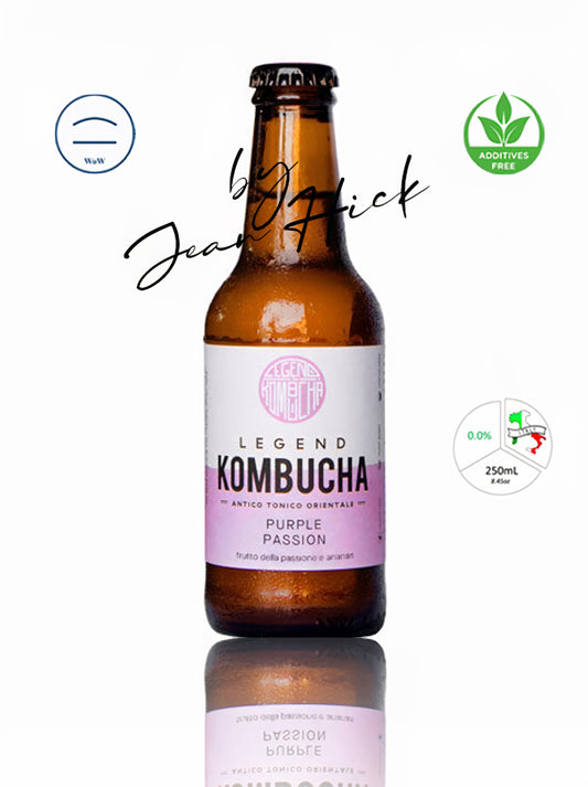 LEGEND KOMBUCHA PURPLE PASSION - PASSION FRUIT AND ANANAS BOTTLE