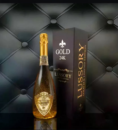 LUSSORY PURE 24K GOLD FLAKES 0.0% - limited edition white sparkling wine brut