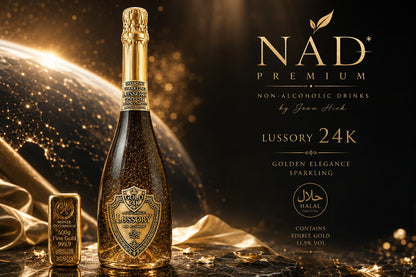LUSSORY PURE 24K GOLD FLAKES 0.0% - limited edition white sparkling wine brut