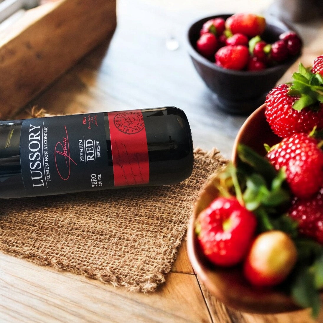 LUSSORY PREMIUM MERLOT 0.0% — vegan still red wine
