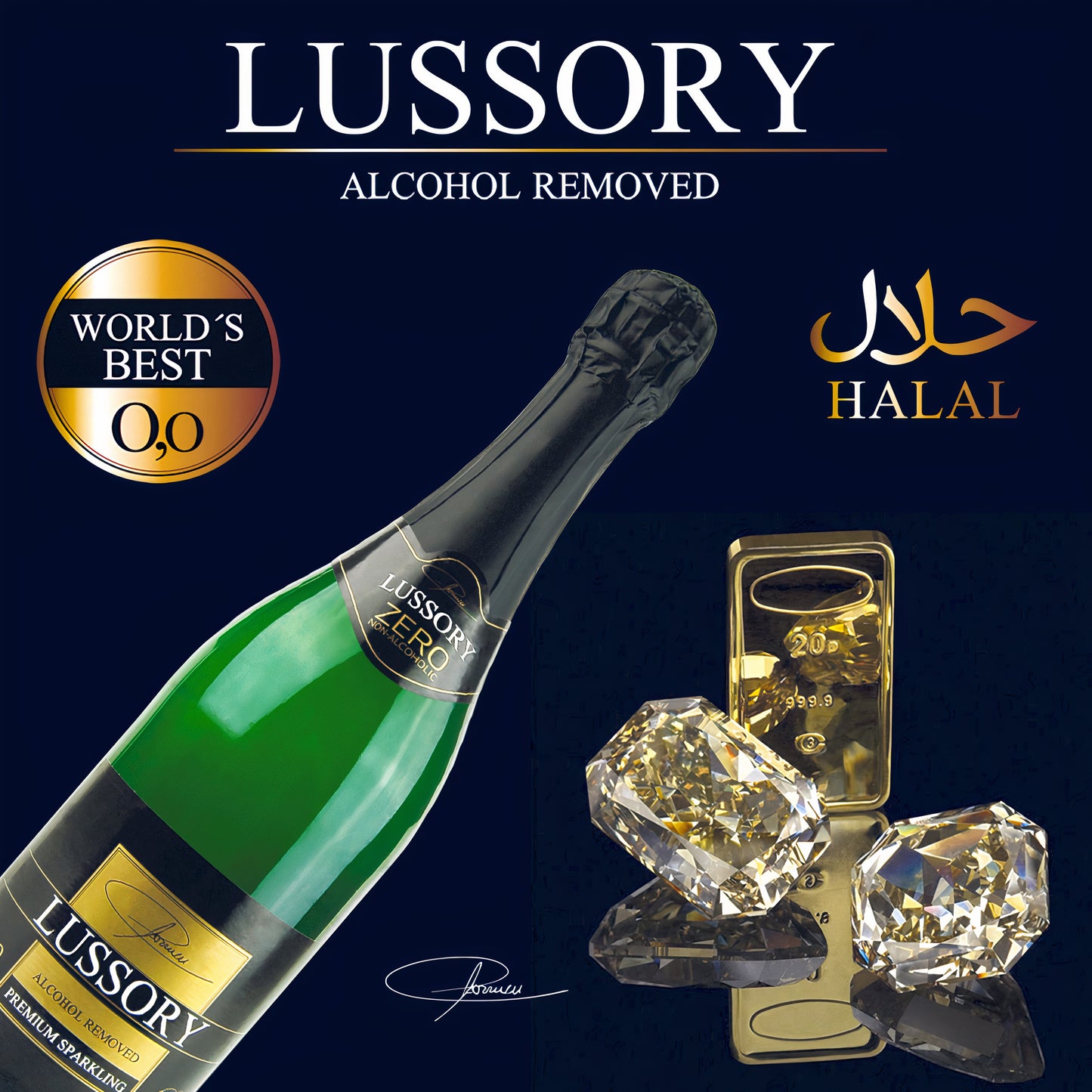 LUSSORY PREMIUM AIREN 0.0% — vegan white brut sparkling wine