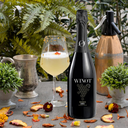 WINOT BIANCO DRY 0.0% — premium white sparkling wine from piedmont