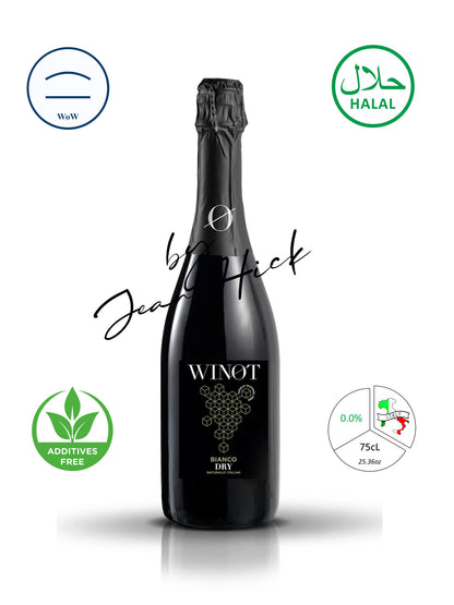 WINOT BIANCO DRY 0.0% — premium white sparkling wine from piedmont
