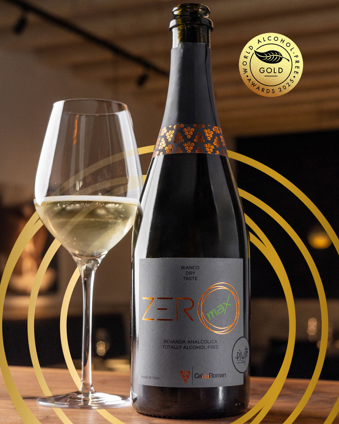 CA' DA ROMAN ZEROMAX 0.0% — piwi bio white estra-dry sparkling wine